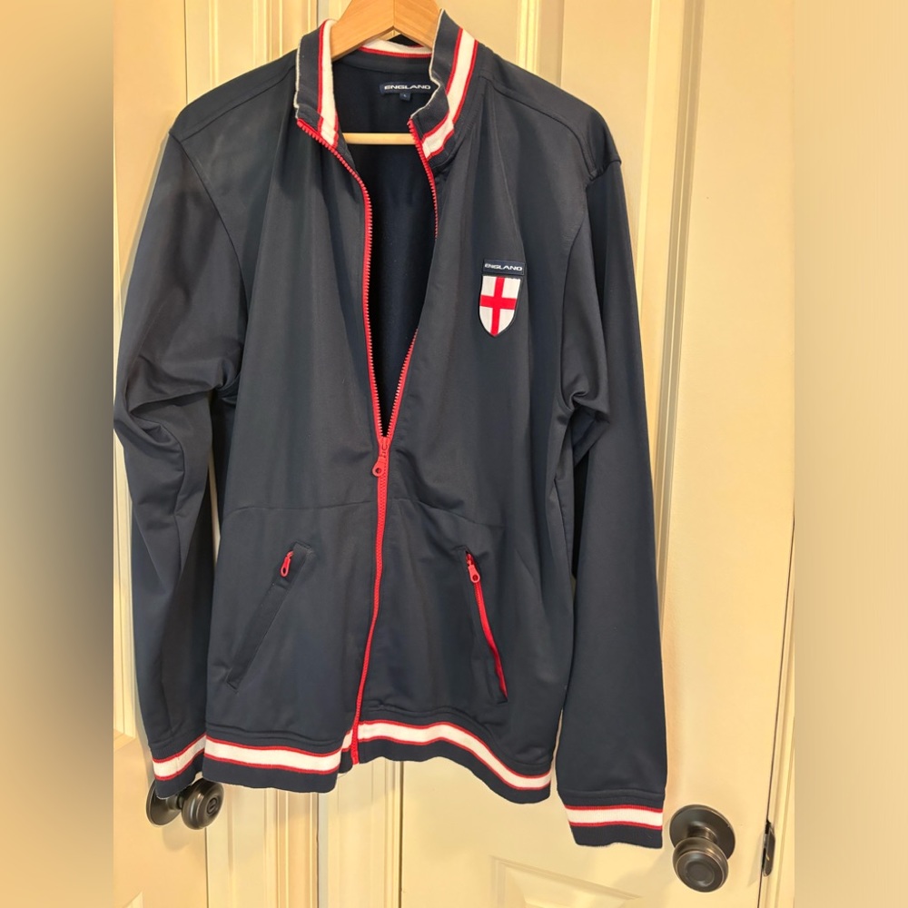 England Soccer Track Jacket - Blue - Size L - Ready for the World Cup!